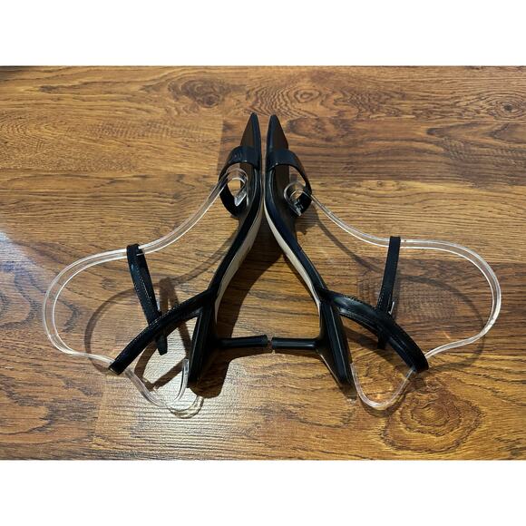 Nordstrom Women's Sydney Leather Ankle Strap Kitten Heel Sandals Black – Sz 7.5 - Picture 7 of 11